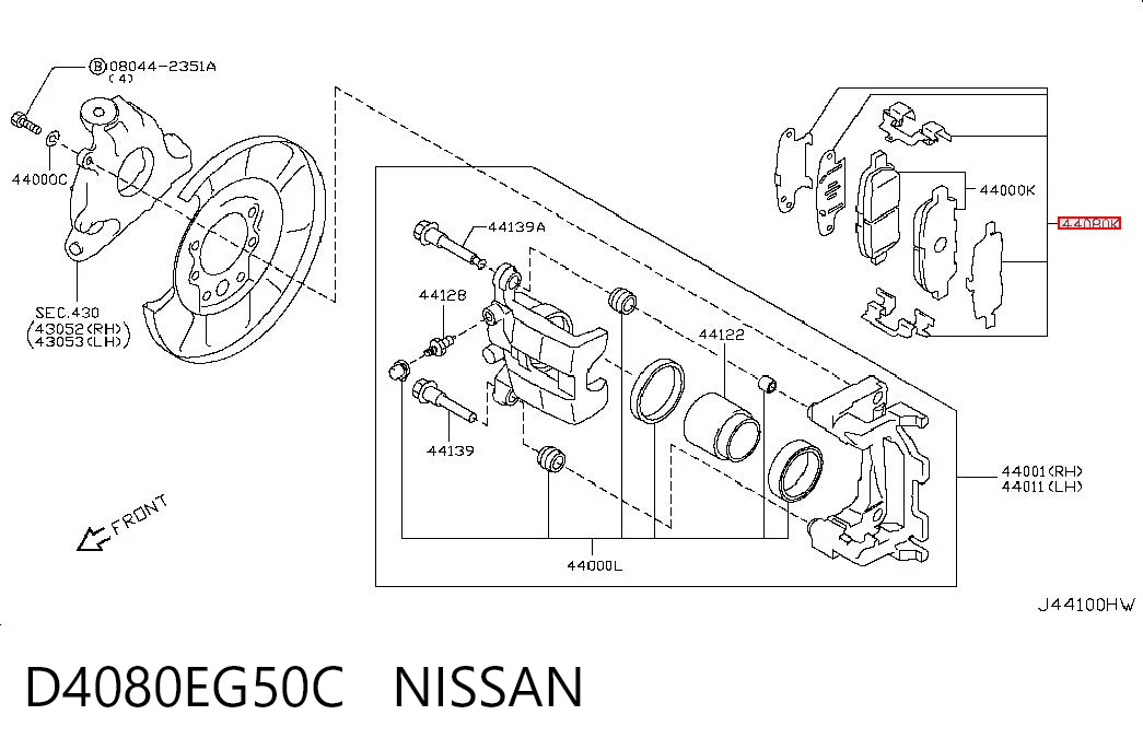 D4080EG50C Nissan/Infiniti