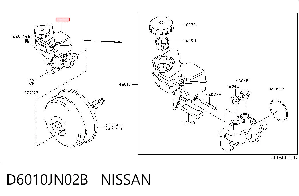 Kupić Główny cylinder hamulców Nissan Teana  J32 w dobrej cenie