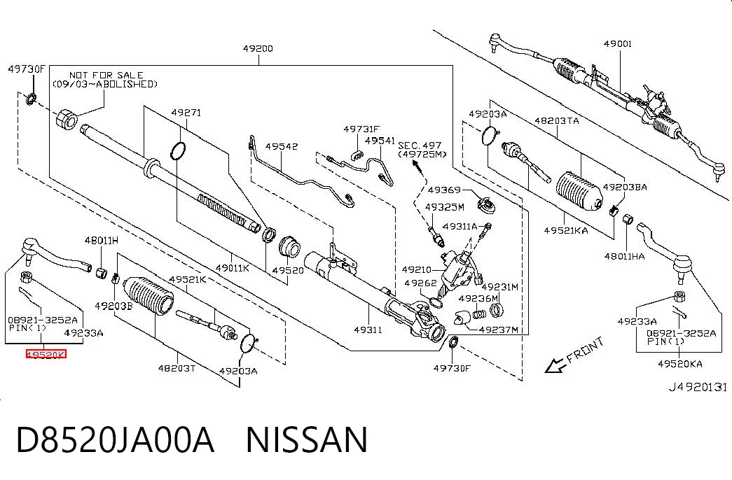 D8520JA00A Nissan/Infiniti