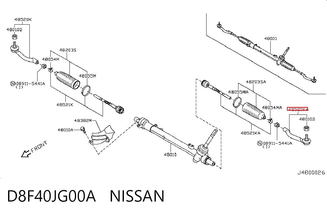 D8F40JG00A Nissan/Infiniti