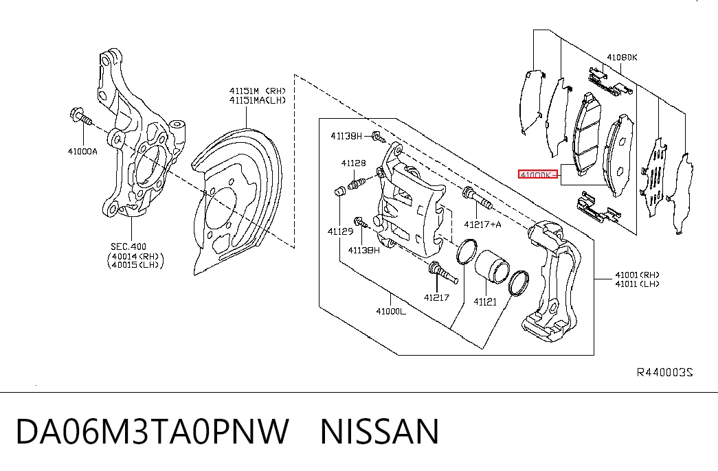  Klocki hamulcowe przednie tarczowe Nissan LEAF 1