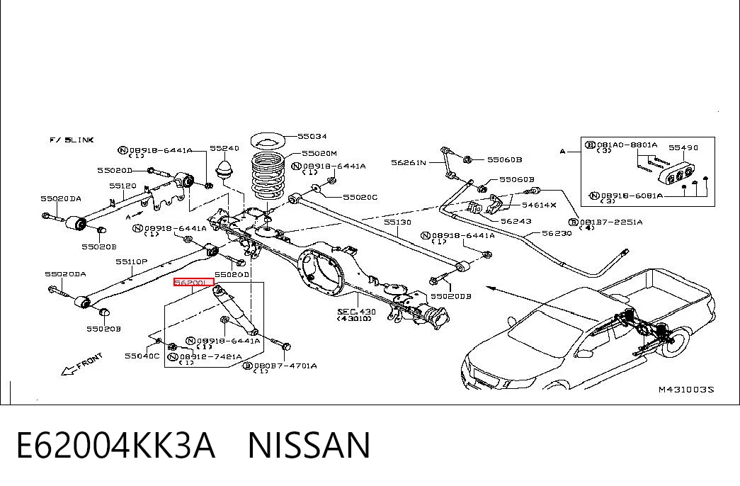 Amortyzator tylny do Nissan Navara NP300 IV D23, D23T