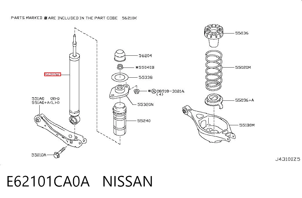 E62101CA0A Nissan/Infiniti