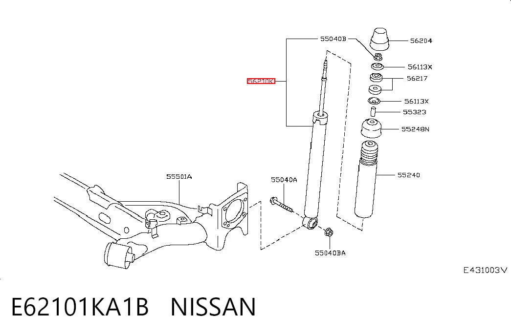 E62101KA1B Nissan/Infiniti