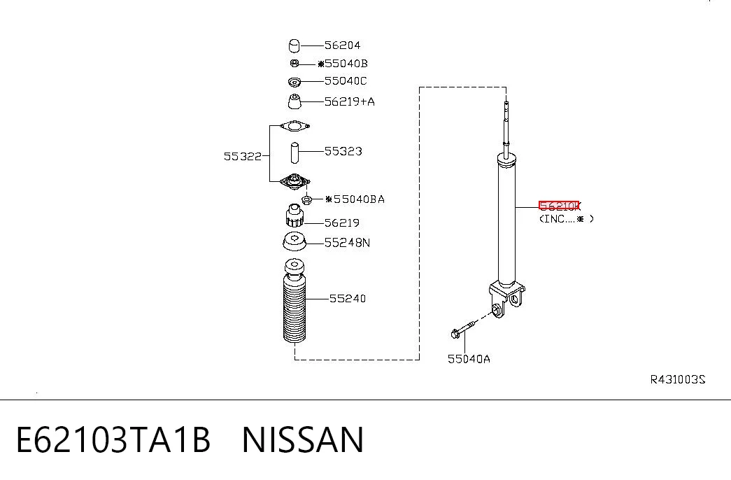  Amortyzator tylny Nissan Altima 