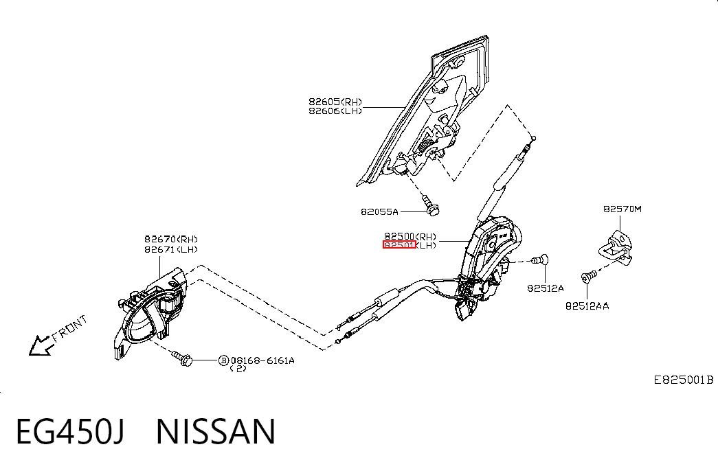 Zamek drzwi tylnych lewych do Nissan JUKE JPN F15