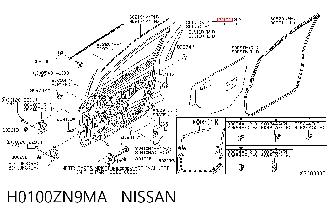 Drzwi przednie prawe do Nissan Tiida  C11X