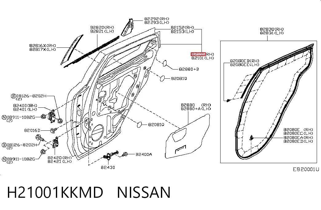 Drzwi tylne prawe do Nissan JUKE NMUK F15E