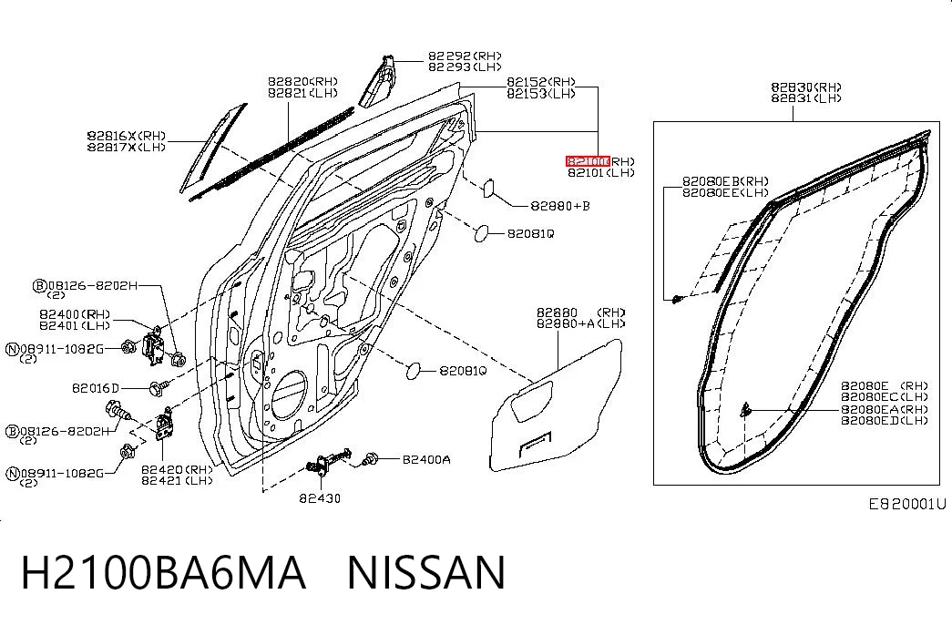 Drzwi tylne prawe Nissan JUKE NMUK hatchback (F15E) (2010 - 2019) cena, od 516,06 USD