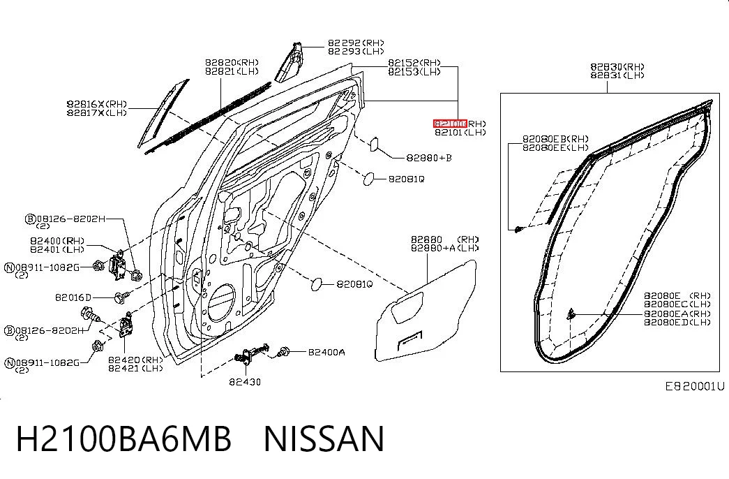 Do koszyka Drzwi tylne prawe Nissan JUKE NMUK F15E