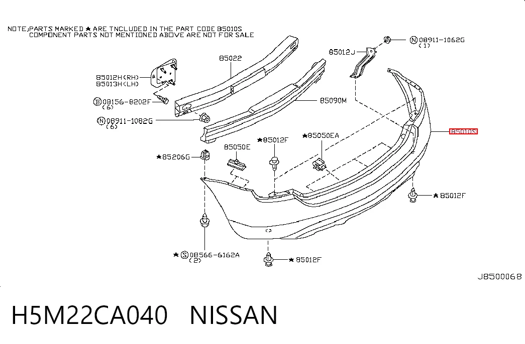 Do koszyka Zderzak tylny Nissan Murano  Z50