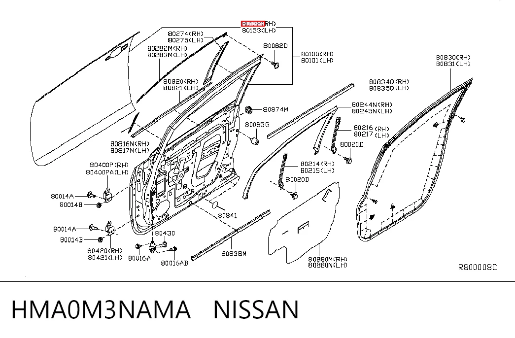 Drzwi przednie prawe do Nissan LEAF I ZE0