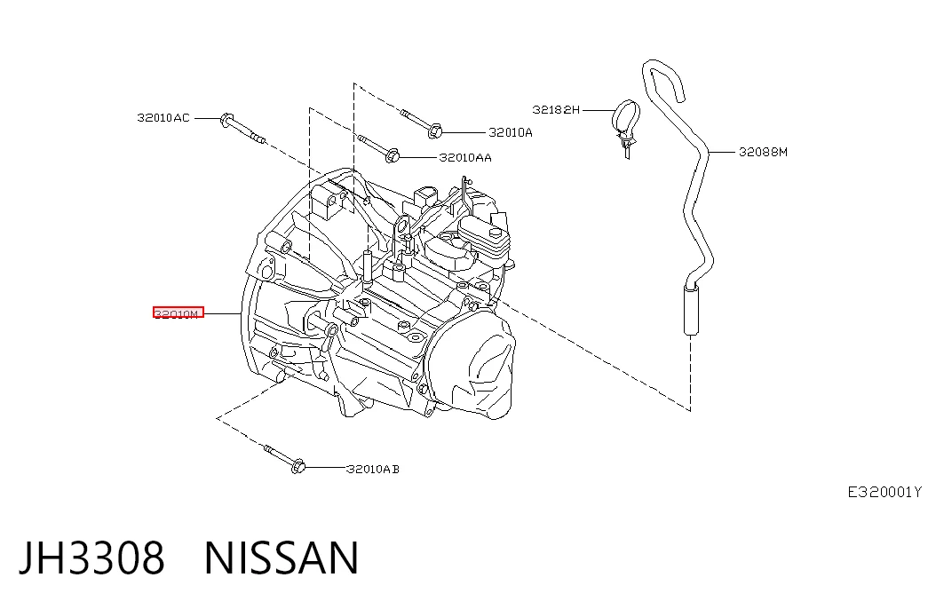 Do koszyka Mechaniczna skrzynia biegów w komplecie Nissan Micra  K12