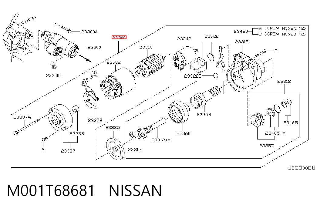 M001T68681 Nissan/Infiniti Rozrusznik