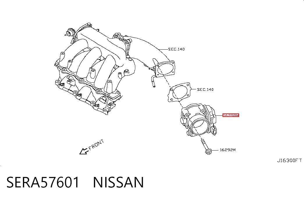 Przepustnica, komplet do Nissan Teana  J31