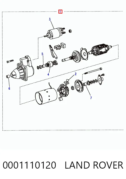 0001110120 Land Rover Rozrusznik