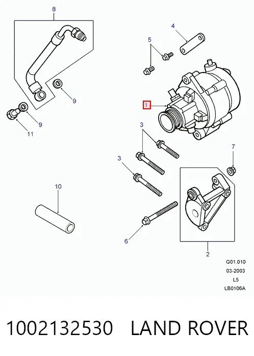 1002132530 Land Rover Alternator
