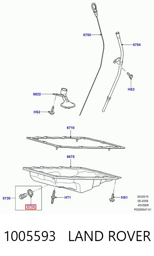 1005593 Land Rover Uszczelka korka miski olejowej