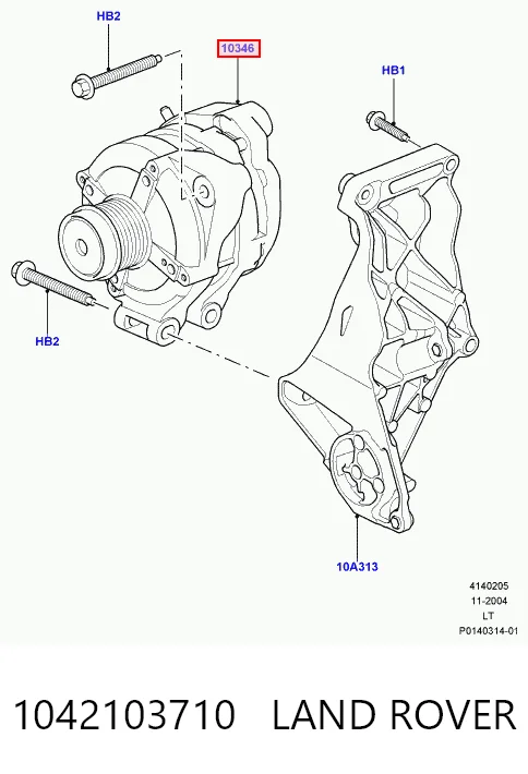 Alternator Jaguar C2C42134