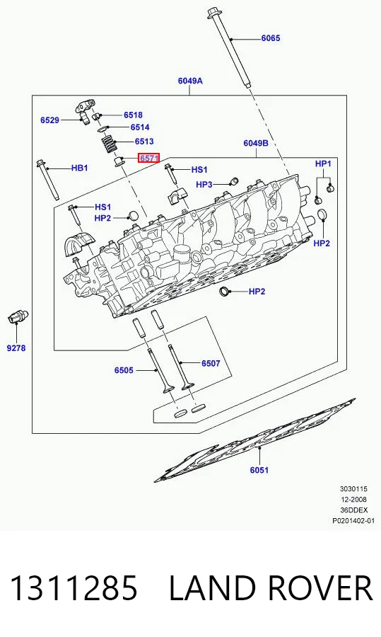 1311285 Land Rover Uszczelniacz zaworu dolotowego/wylotowego