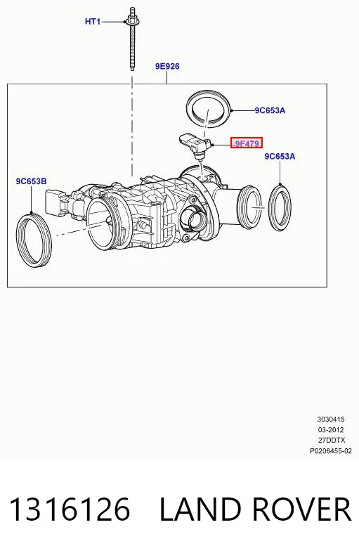 1316126 Land Rover Czujnik ciśnienia w kolektorze ssącym, MAP