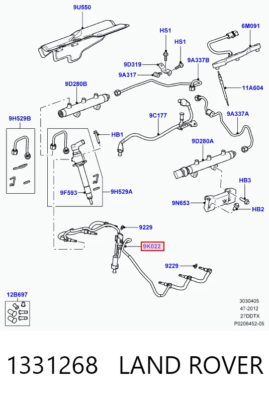 Kupić Rurka paliwa, zwrotna od wtryskiwaczy Land Rover Discovery III LR3 w dobrej cenie