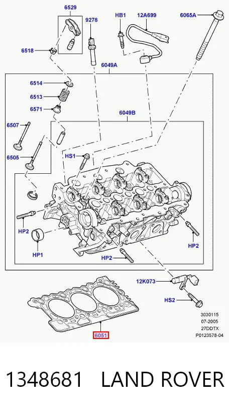 Uszczelka głowicy cylindrów Land Rover Range Rover SPORT I SUV (L320) (2005 - 2013) cena, od 36,73 USD