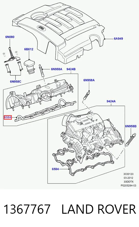 Uszczelka pokrywy zaworowej silnika do Citroen C5  III  RW