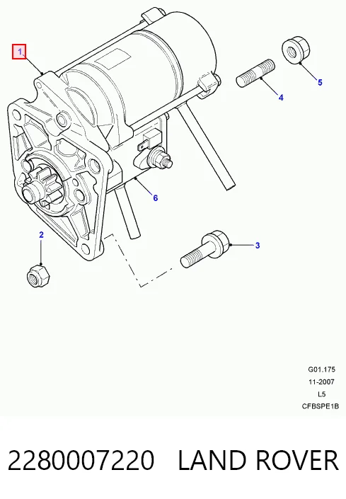 2280007220 Land Rover Rozrusznik