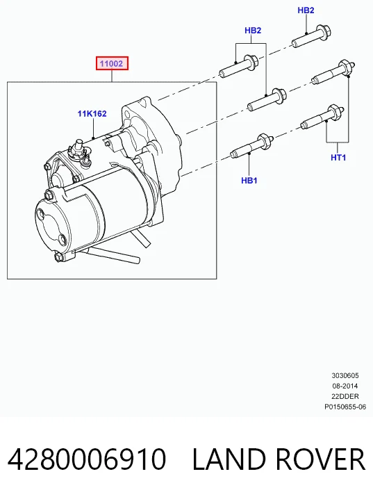 Do koszyka Rozrusznik Land Rover Freelander II L359