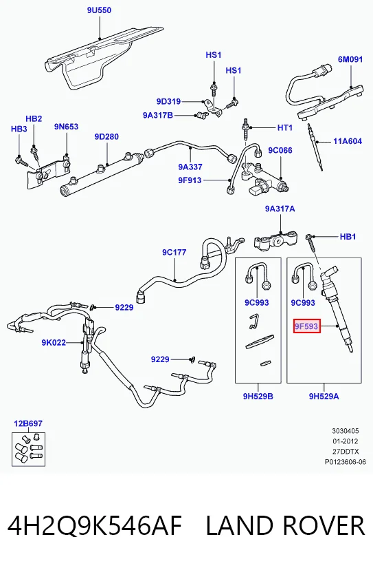 Wtryskiwacz paliwa Land Rover Discovery III SUV (LR3) (2004 - 2009) cena, od 157,26 USD