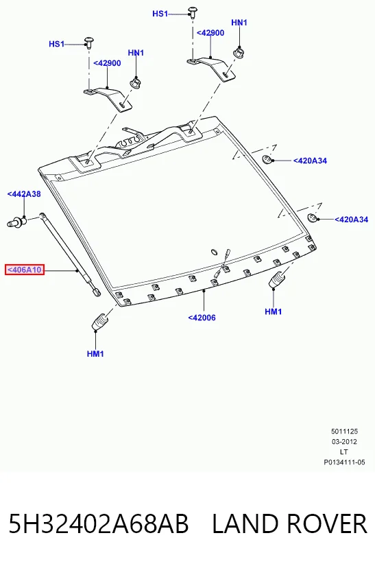 Amortyzator klapy bagażnika (3/5 drzwi-tylnych) Land Rover Range Rover SPORT I SUV (L320) (2005 - 2013) cena, od 25,18 USD