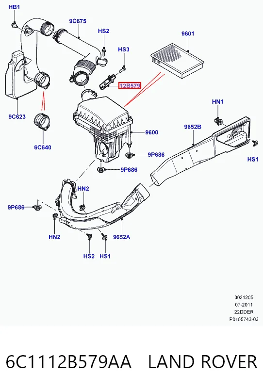 Do koszyka 9658127480 Fiat/Alfa/Lancia Czujnik przepływu powietrza, przepływomierz powietrza M.A.F.