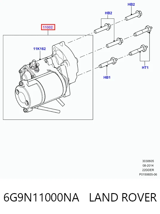 Do koszyka Rozrusznik Land Rover Freelander II L359