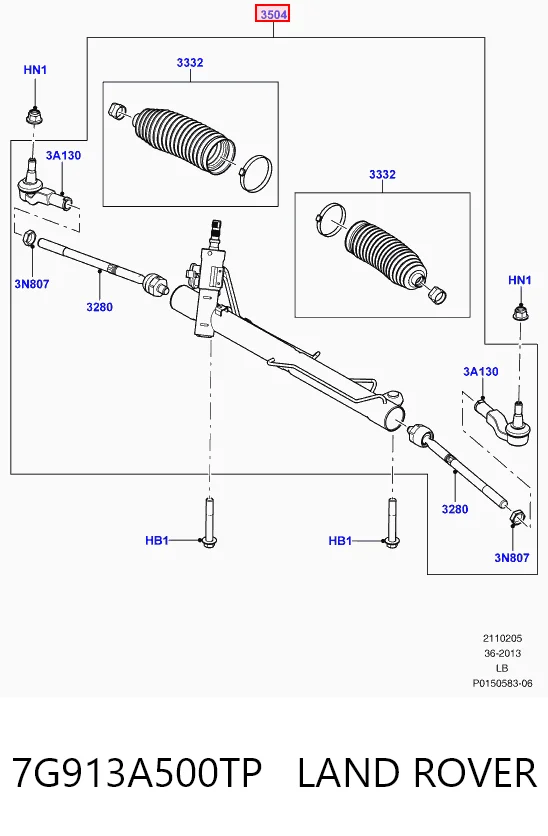 Listwa kierownicza (maglownica) Land Rover Freelander II SUV (L359) (2006 - 2014) cena, od 360,13 USD