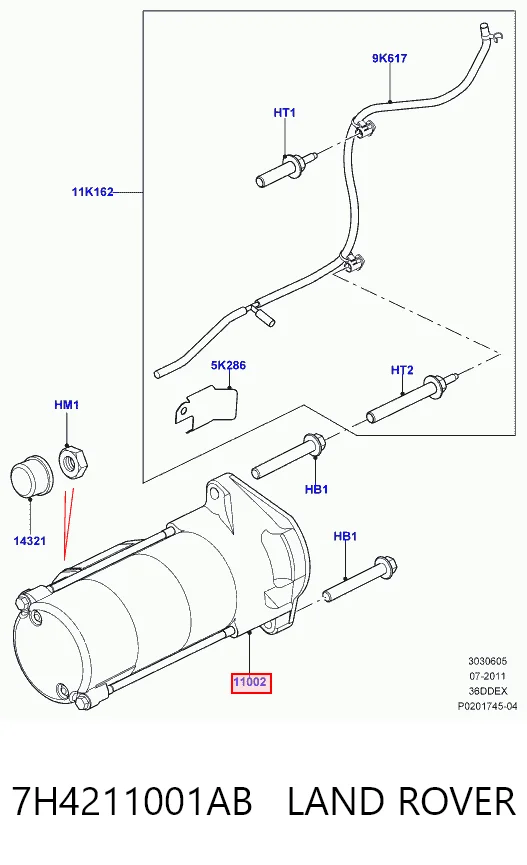 Rozrusznik Land Rover Range Rover III SUV (L322) (2002 - 2009) cena, od 155,67 USD