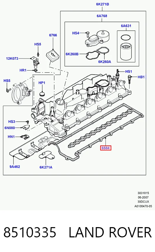Uszczelka pokrywy zaworowej silnika do BMW X3  E83