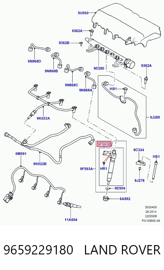 9659229180 Land Rover Wtryskiwacz paliwa