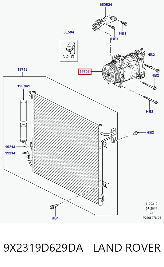 Sprężarka klimatyzacji Land Rover 9X2319D629DA cena, od 251,98 USD