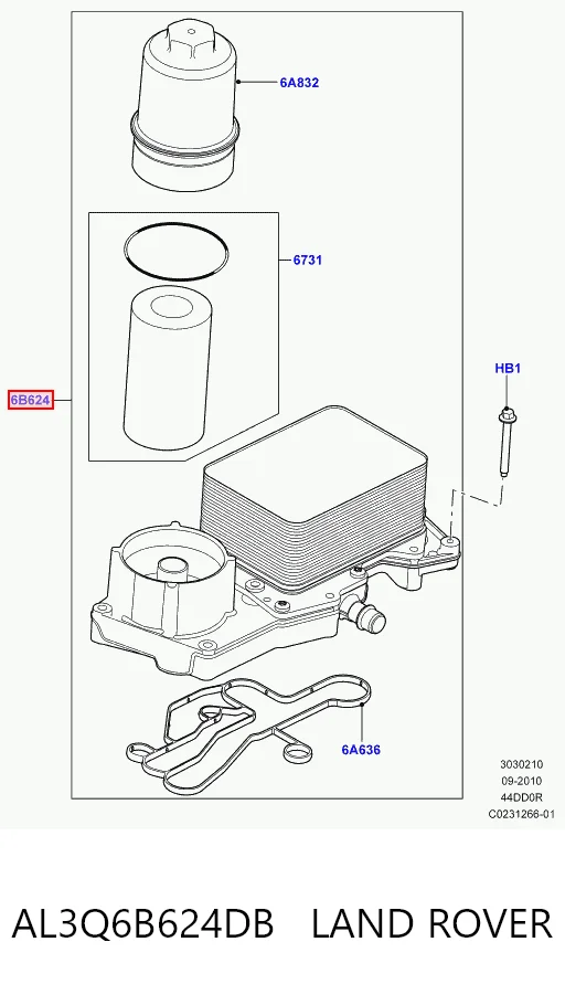Obudowa filtra oleju Ford LR022895 cena, od 215,08 USD