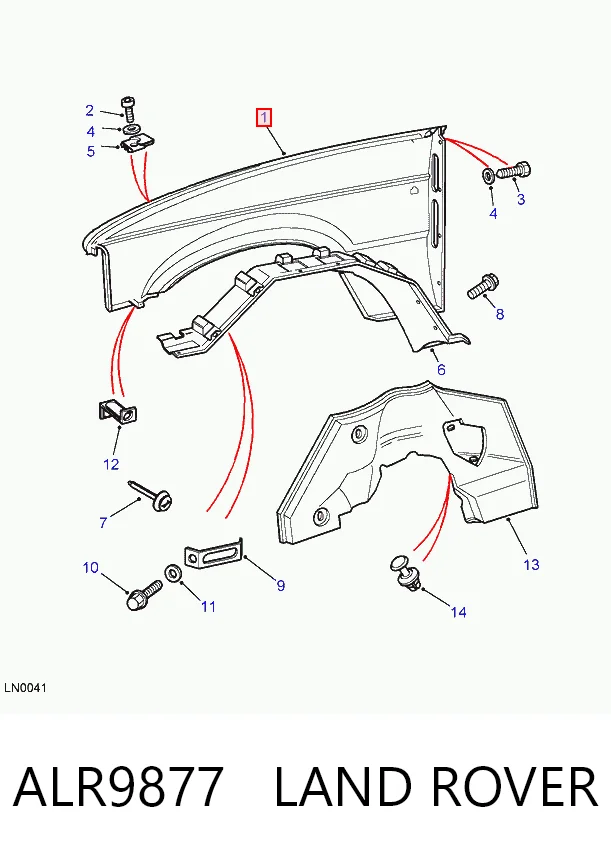 Błotnik przedni lewy do Land Rover Discovery LJ ,LT