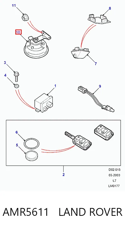 Kupić Sygnał dźwiękowy (klakson) Land Rover Range Rover II LP, P38A w dobrej cenie