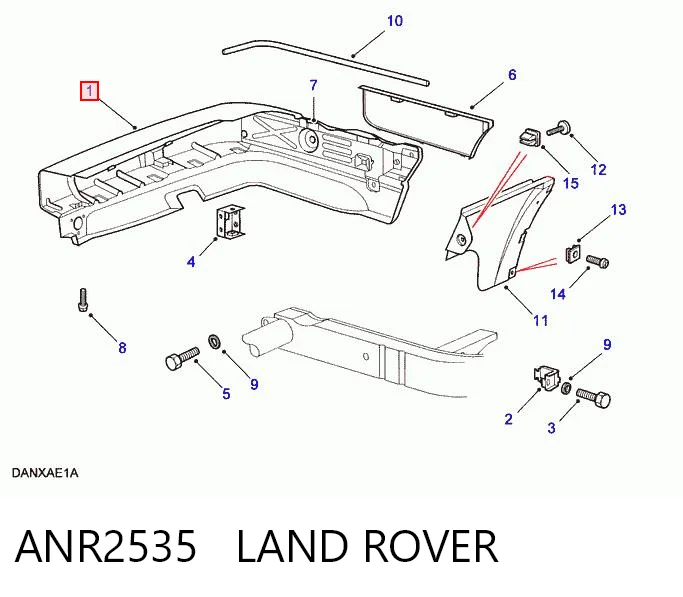 Kupić Zderzak tylny Land Rover Range Rover II LP, P38A w dobrej cenie