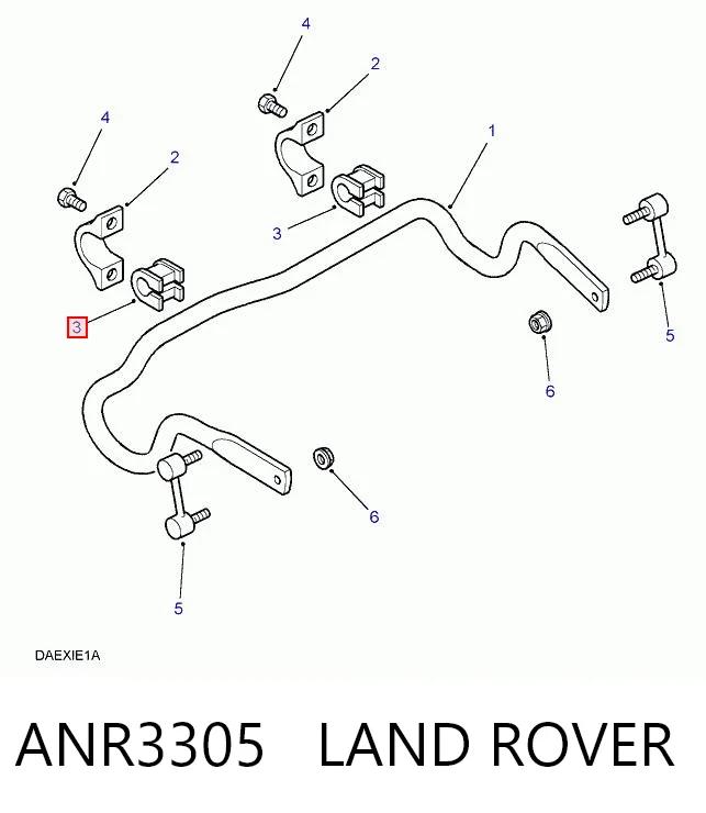 Tuleja stabilizatora przedniego do Land Rover Range Rover LP, P38A