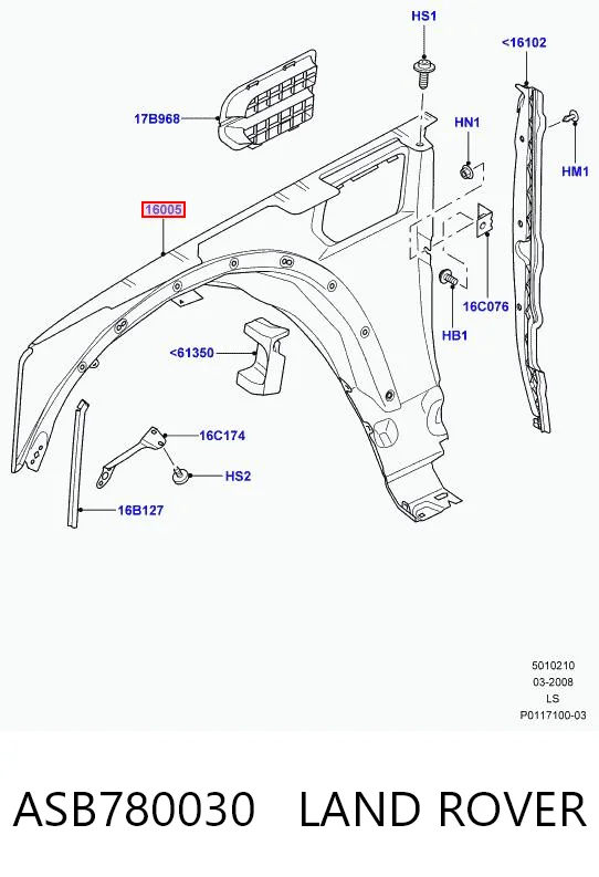 Błotnik przedni lewy do Land Rover Discovery LR3