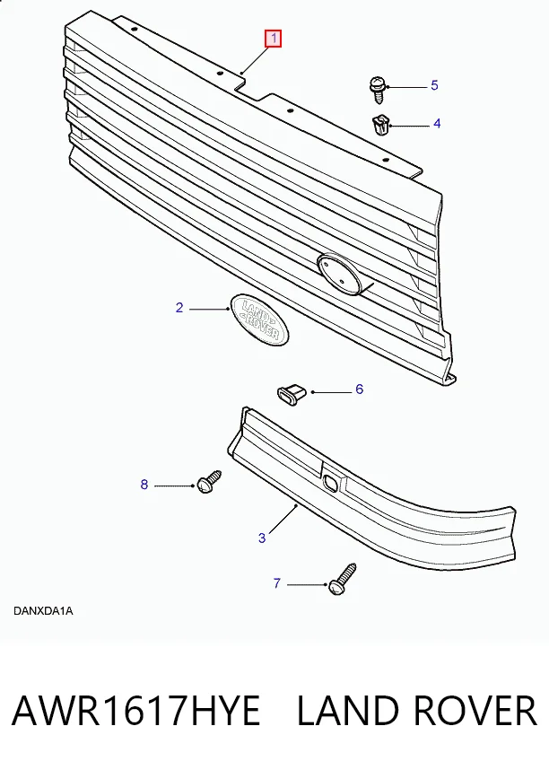 Atrapa chłodnicy Land Rover Range Rover II SUV (LP, P38A) (1994 - 2002) cena, od 121,46 USD