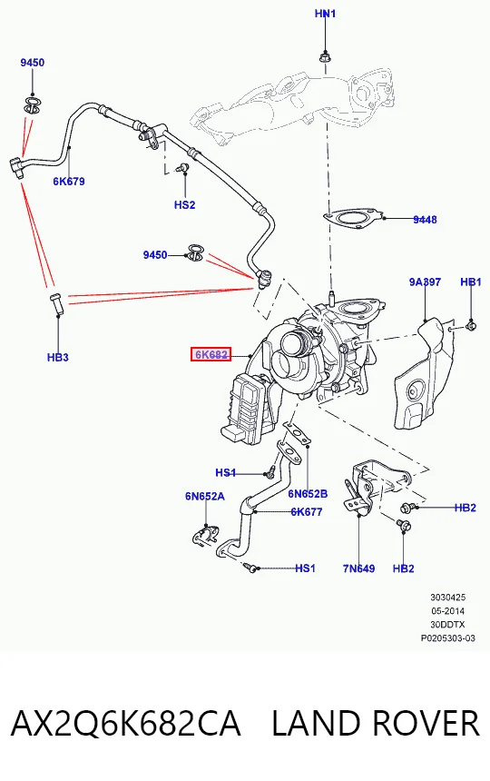 Turbina do Land Rover Discovery IV L319