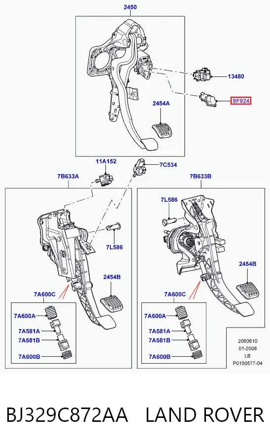 Czujnik włącznika świała stop do Land Rover Freelander II L359
