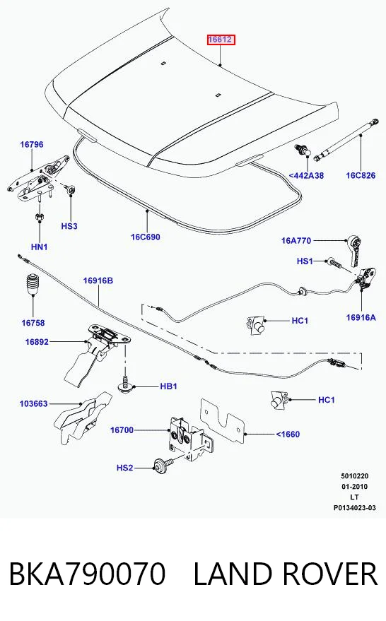 Maska silnika do Land Rover Range Rover SPORT I L320