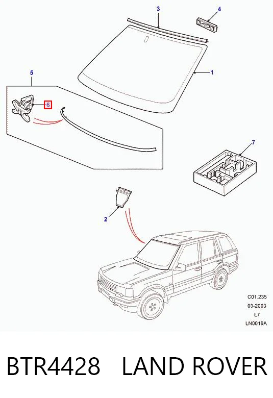 Kupić Szyba przednia Land Rover Range Rover II LP, P38A w dobrej cenie